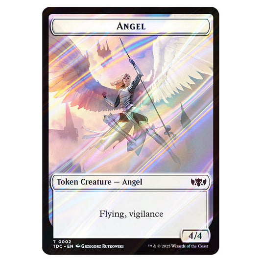 Angel 0002 card from the Magic The Gathering set Tarkir: Dragonstorm Commander Tokens