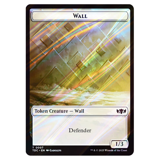 Wall 0007 card from the Magic The Gathering set Tarkir: Dragonstorm Commander Tokens
