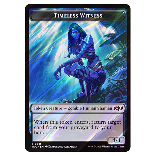 Timeless Witness 0011 card from the Magic The Gathering set Tarkir: Dragonstorm Commander Tokens
