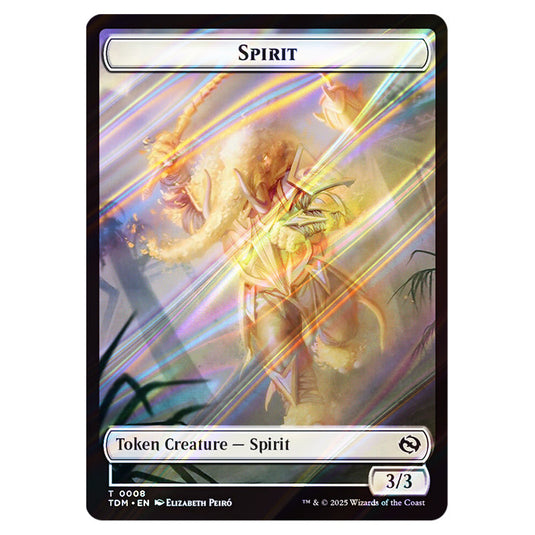 Spirit 0008 card from the Magic The Gathering set Tarkir: Dragonstorm Tokens