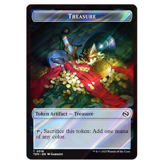 Treasure 0016 card from the Magic The Gathering set Tarkir: Dragonstorm Tokens