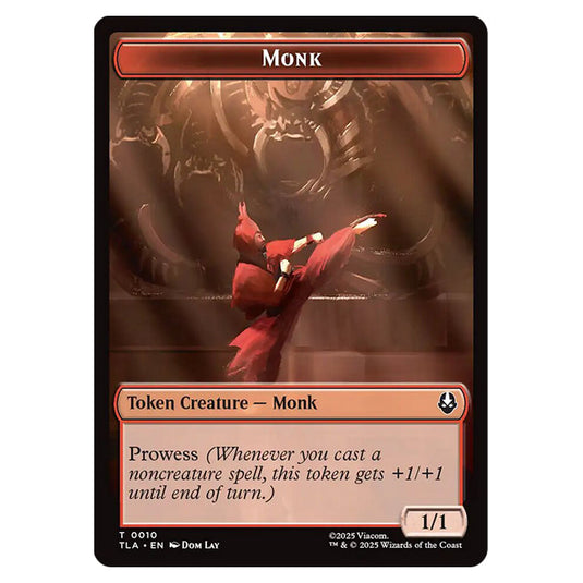 Monk 0010 card from the Magic The Gathering set Avatar: The Last Airbender Tokens
