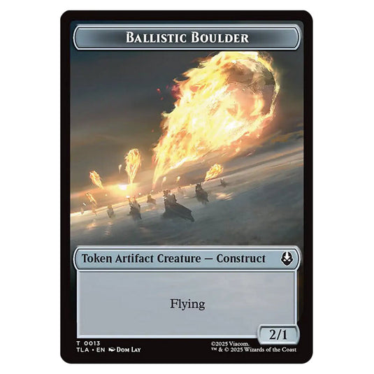 Ballistic Boulder 0013 card from the Magic The Gathering set Avatar: The Last Airbender Tokens