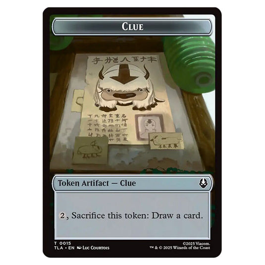 Clue 0015 card from the Magic The Gathering set Avatar: The Last Airbender Tokens