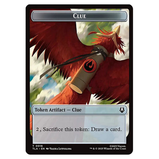 Clue 0016 card from the Magic The Gathering set Avatar: The Last Airbender Tokens