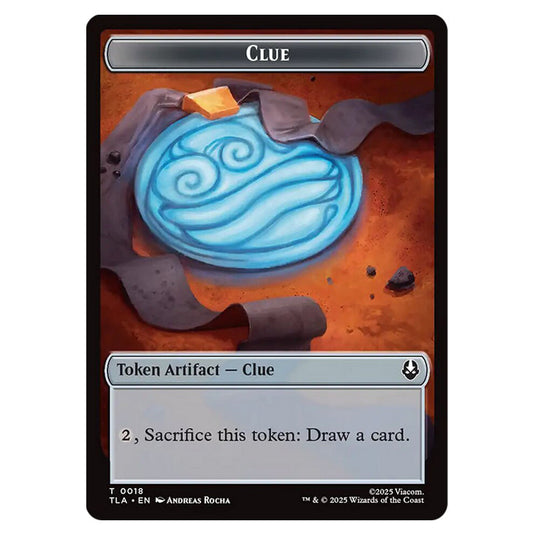 Clue 0018 card from the Magic The Gathering set Avatar: The Last Airbender Tokens