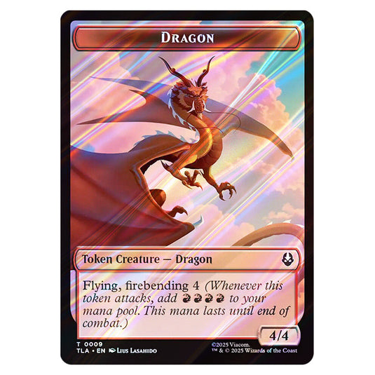 Dragon 0009 card from the Magic The Gathering set Avatar: The Last Airbender Tokens