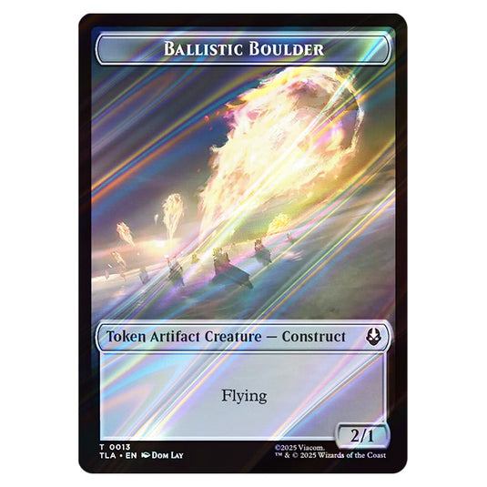 Ballistic Boulder 0013 card from the Magic The Gathering set Avatar: The Last Airbender Tokens