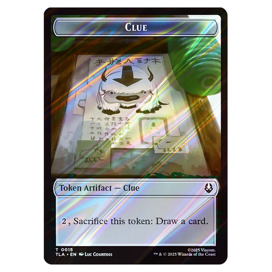 Clue 0015 card from the Magic The Gathering set Avatar: The Last Airbender Tokens