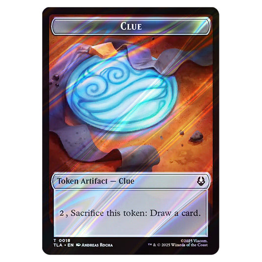 Clue 0018 card from the Magic The Gathering set Avatar: The Last Airbender Tokens