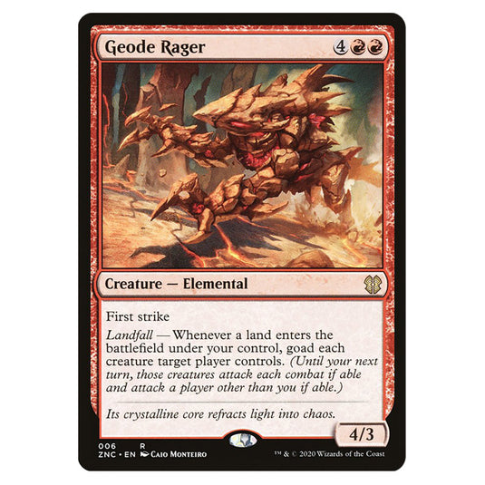 Geode Rager 006 card from the Magic The Gathering set Zendikar Rising Commander