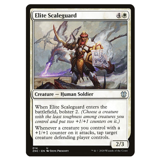 Elite Scaleguard 014 card from the Magic The Gathering set Zendikar Rising Commander