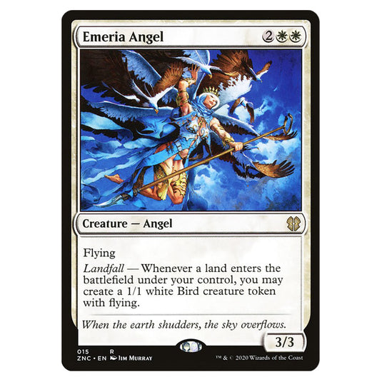 Emeria Angel 015 card from the Magic The Gathering set Zendikar Rising Commander