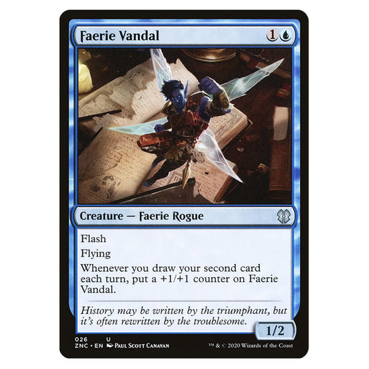 Faerie Vandal 026 card from the Magic The Gathering set Zendikar Rising Commander