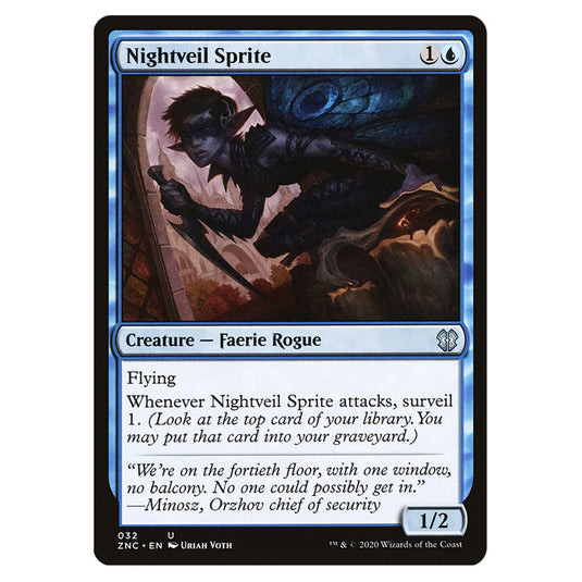 Nightveil Sprite 032 card from the Magic The Gathering set Zendikar Rising Commander