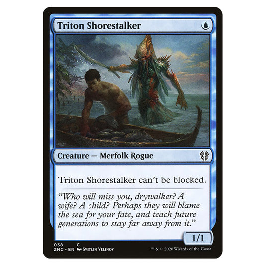 Triton Shorestalker 038 card from the Magic The Gathering set Zendikar Rising Commander