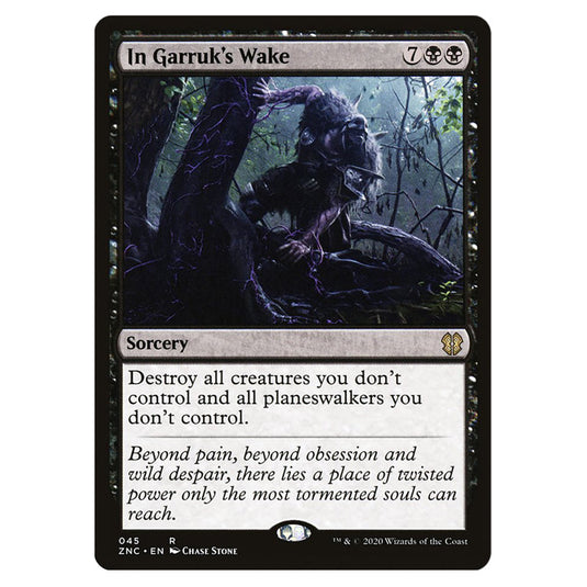 In Garruk's Wake 045 card from the Magic The Gathering set Zendikar Rising Commander
