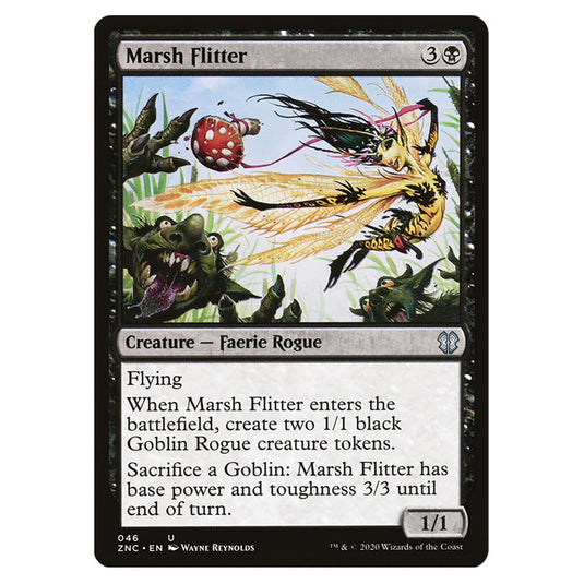 Marsh Flitter 046 card from the Magic The Gathering set Zendikar Rising Commander