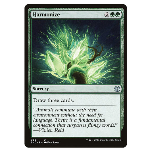 Harmonize 068 card from the Magic The Gathering set Zendikar Rising Commander
