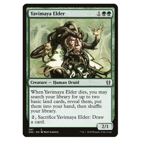 Yavimaya Elder 087 card from the Magic The Gathering set Zendikar Rising Commander