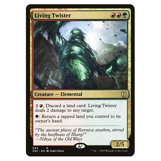 Living Twister 093 card from the Magic The Gathering set Zendikar Rising Commander
