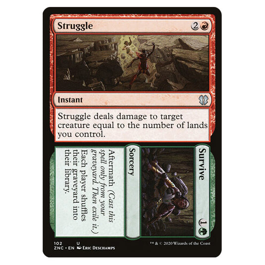 Struggle // Survive 102 card from the Magic The Gathering set Zendikar Rising Commander