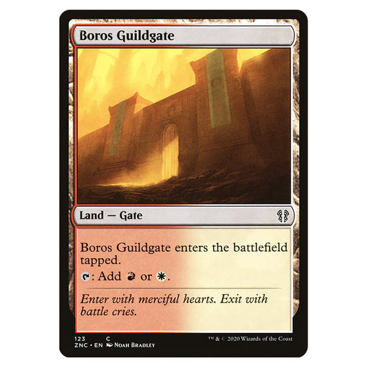 Boros Guildgate 123 card from the Magic The Gathering set Zendikar Rising Commander