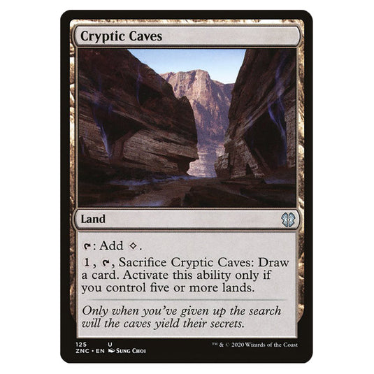 Cryptic Caves 125 card from the Magic The Gathering set Zendikar Rising Commander