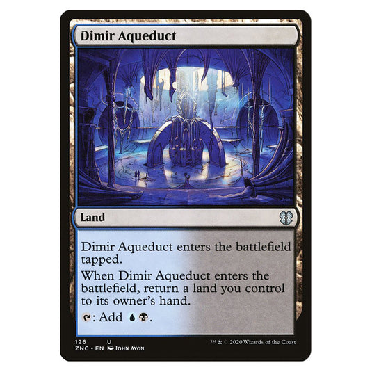 Dimir Aqueduct 126 card from the Magic The Gathering set Zendikar Rising Commander