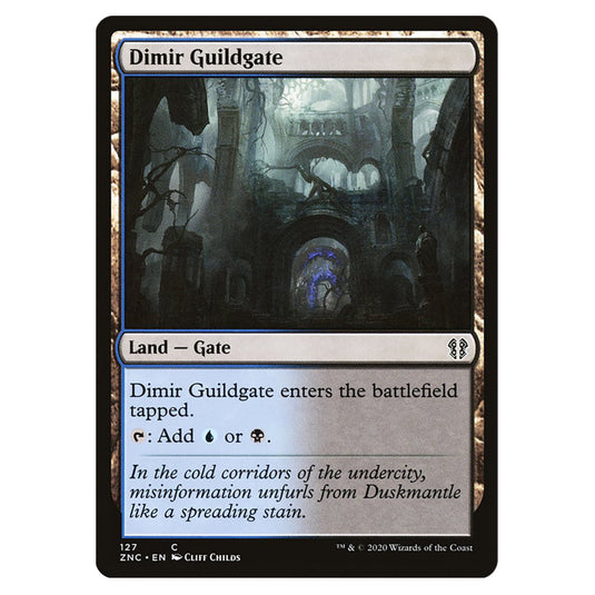 Dimir Guildgate 127 card from the Magic The Gathering set Zendikar Rising Commander