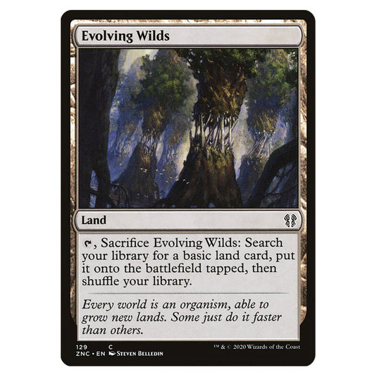 Evolving Wilds 129 card from the Magic The Gathering set Zendikar Rising Commander
