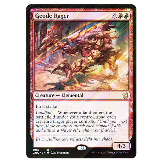 Geode Rager 006 card from the Magic The Gathering set Zendikar Rising Commander