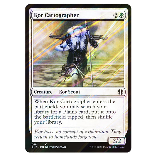 Kor Cartographer 018 card from the Magic The Gathering set Zendikar Rising Commander