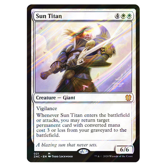 Sun Titan 021 card from the Magic The Gathering set Zendikar Rising Commander