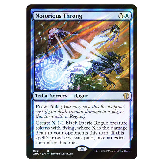 Notorious Throng 033 card from the Magic The Gathering set Zendikar Rising Commander