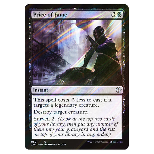 Price of Fame 052 card from the Magic The Gathering set Zendikar Rising Commander