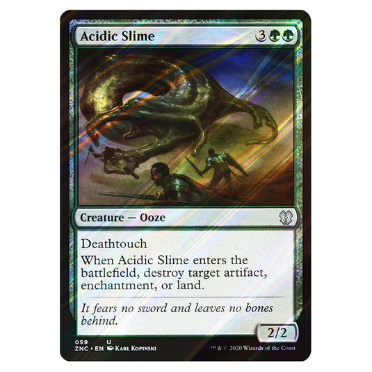 Acidic Slime 059 card from the Magic The Gathering set Zendikar Rising Commander