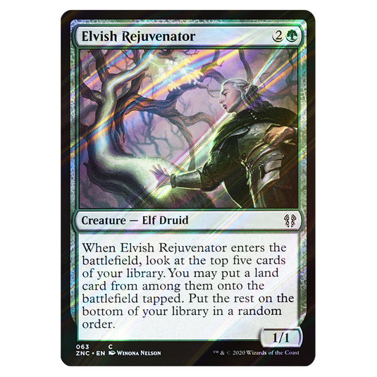 Elvish Rejuvenator 063 card from the Magic The Gathering set Zendikar Rising Commander
