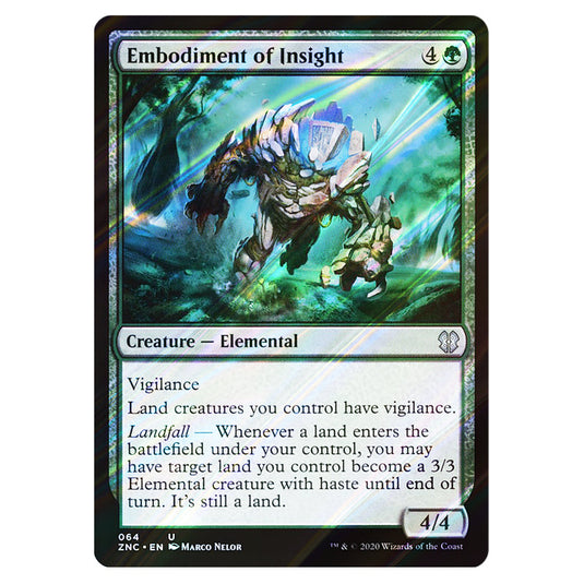 Embodiment of Insight 064 card from the Magic The Gathering set Zendikar Rising Commander