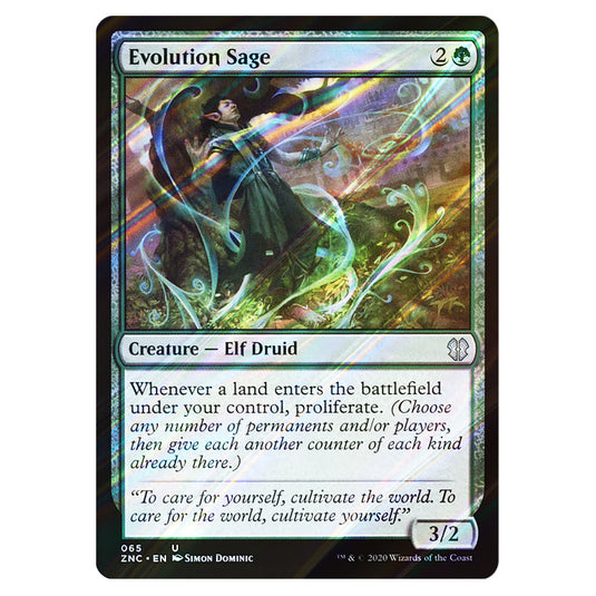 Evolution Sage 065 card from the Magic The Gathering set Zendikar Rising Commander