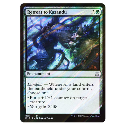 Retreat to Kazandu 078 card from the Magic The Gathering set Zendikar Rising Commander