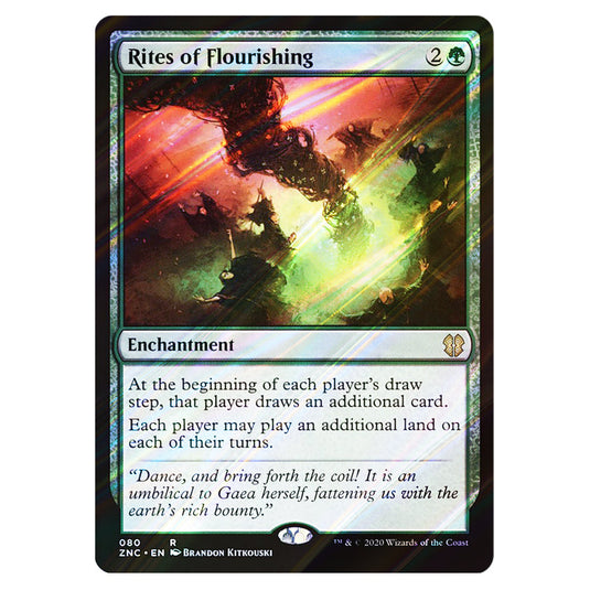 Rites of Flourishing 080 card from the Magic The Gathering set Zendikar Rising Commander