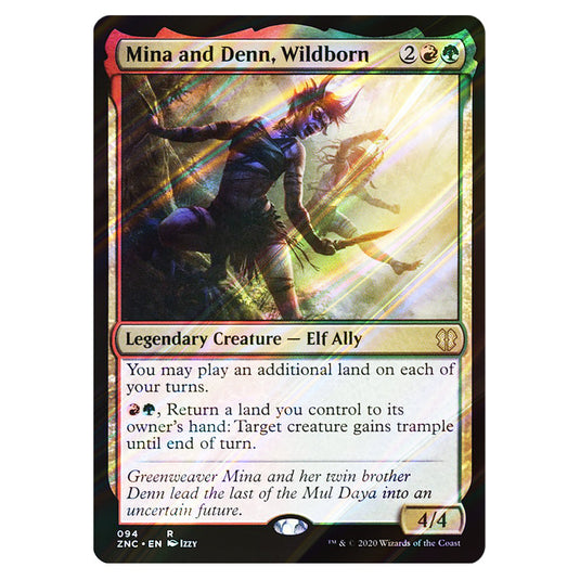 Mina and Denn, Wildborn 094 card from the Magic The Gathering set Zendikar Rising Commander