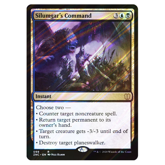 Silumgar's Command 099 card from the Magic The Gathering set Zendikar Rising Commander