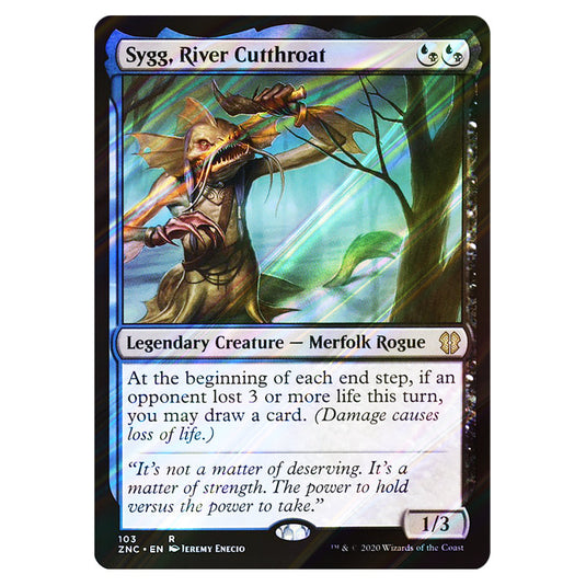 Sygg, River Cutthroat 103 card from the Magic The Gathering set Zendikar Rising Commander