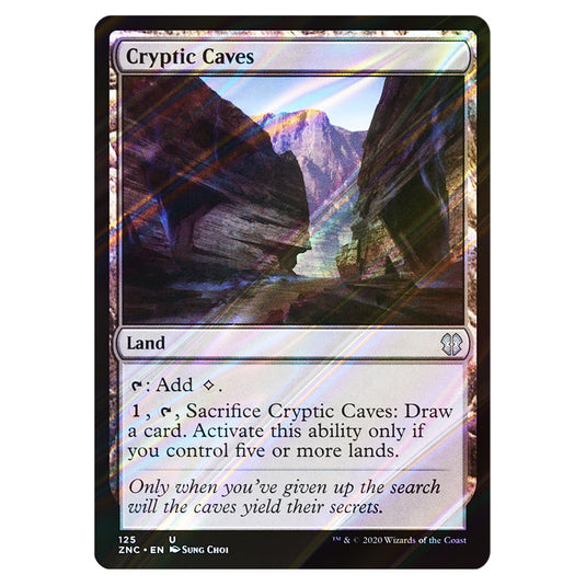 Cryptic Caves 125 card from the Magic The Gathering set Zendikar Rising Commander