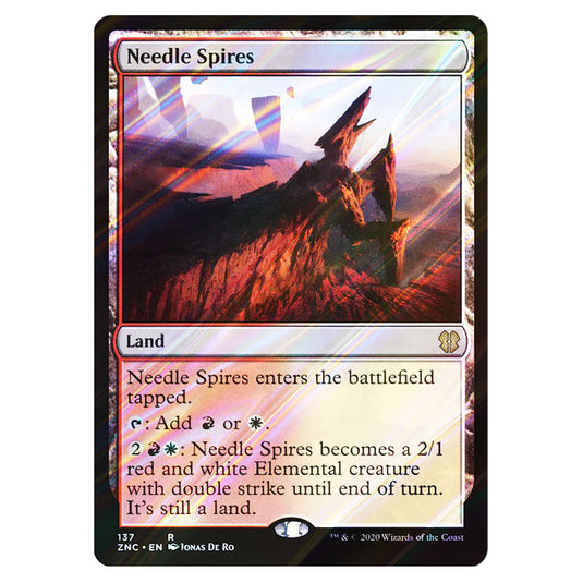 Needle Spires 137 card from the Magic The Gathering set Zendikar Rising Commander