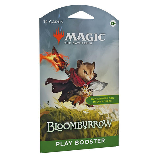 Magic The Gathering Bloomburrow Sleeved Play Booster Pack angled