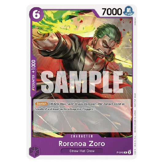 One Piece - Wings of the Captain - Roronoa Zoro (Promo Card) - P-045