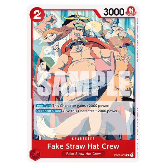 Fake Straw Hat Crew EB02-005 card from the One Piece set Anime 25th Collection